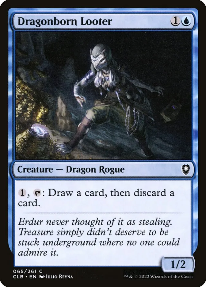 2022 Commander Legends: Battle for Baldur's Gate Dragonborn Looter #65 common card image