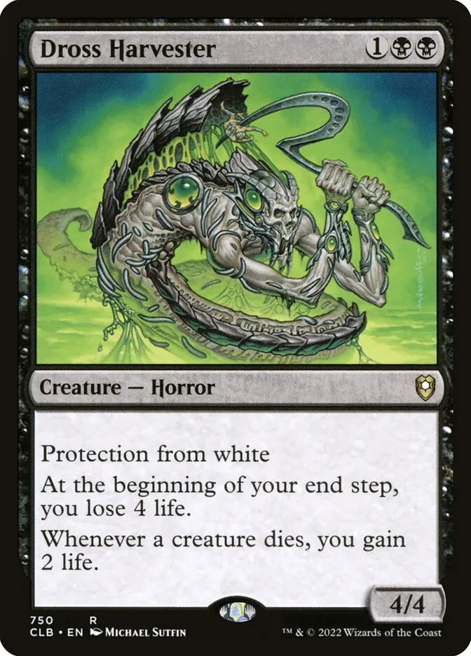 2022 Commander Legends: Battle for Baldur's Gate Dross Harvester #750 rare card image
