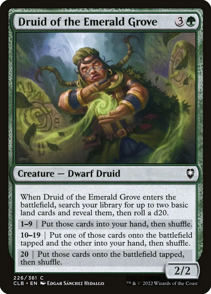 2022 Commander Legends: Battle for Baldur's Gate Druid of the Emerald Grove #226 common card image