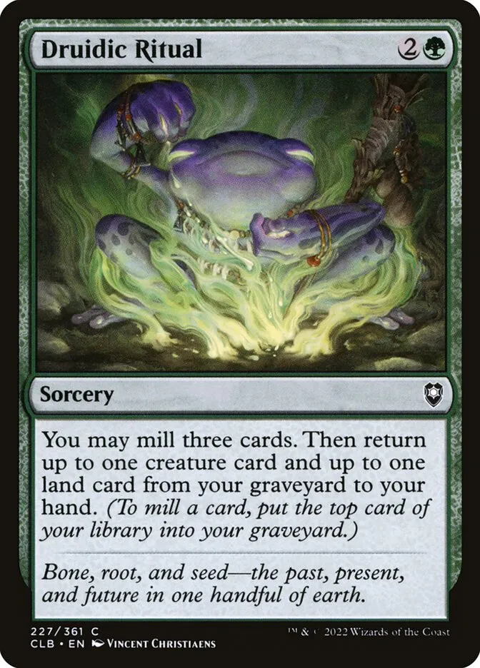 2022 Commander Legends: Battle for Baldur's Gate Druidic Ritual #227 common card image