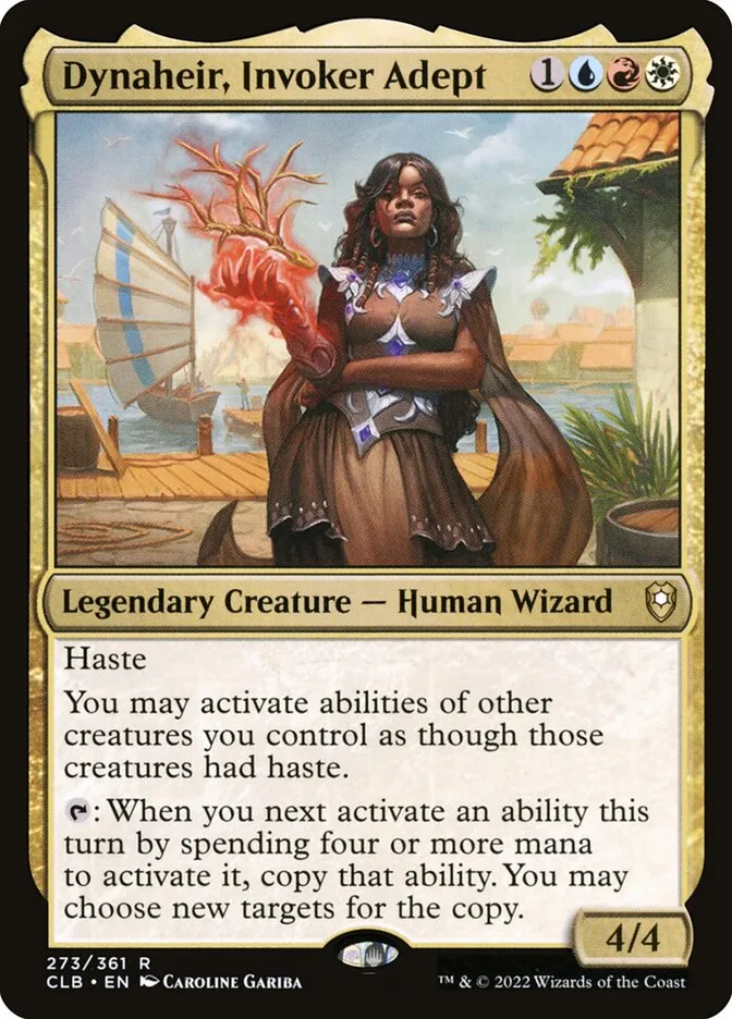 2022 Commander Legends: Battle for Baldur's Gate Dynaheir, Invoker Adept #273 rare card image