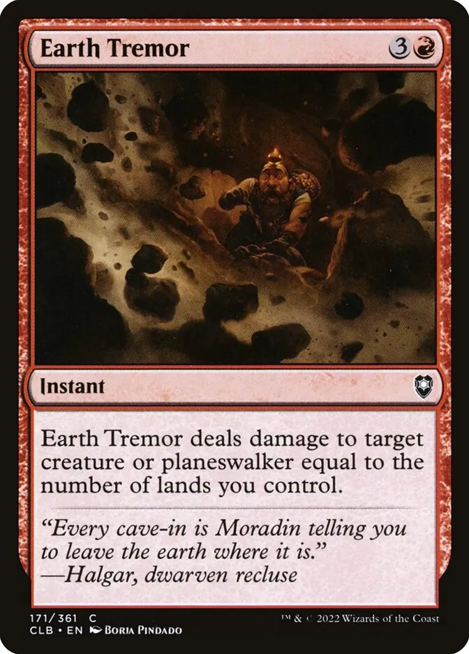 2022 Commander Legends: Battle for Baldur's Gate Earth Tremor #171 common card image
