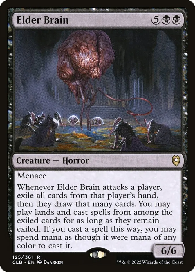2022 Commander Legends: Battle for Baldur's Gate Elder Brain #125 rare card image