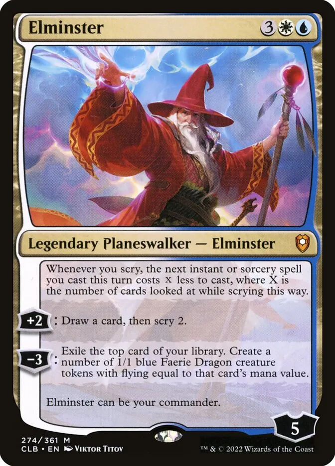 2022 Commander Legends: Battle for Baldur's Gate Elminster #274 mythic card image