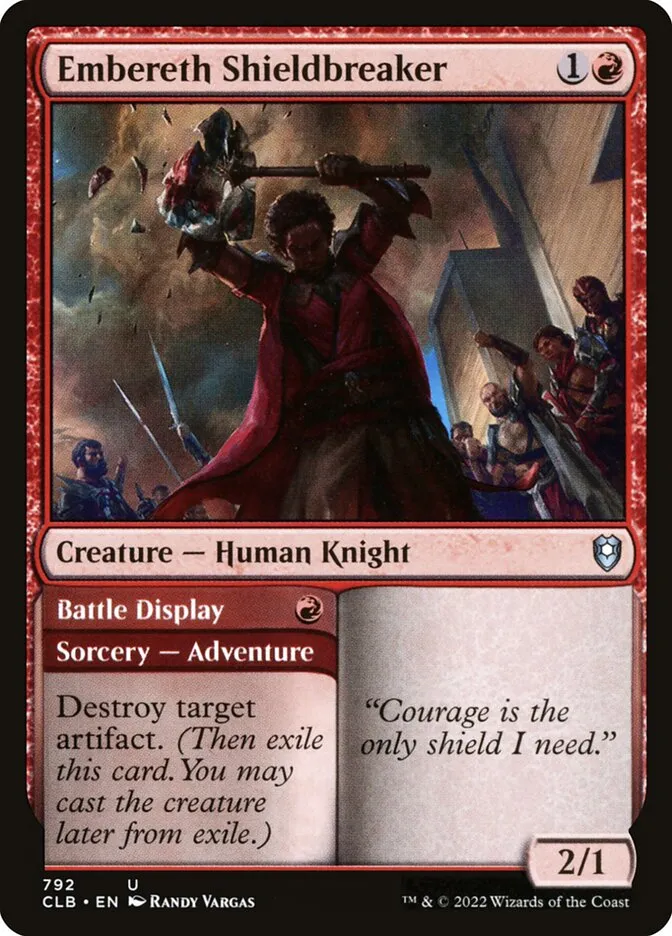 2022 Commander Legends: Battle for Baldur's Gate Embereth Shieldbreaker // Battle Display #792 uncommon card image