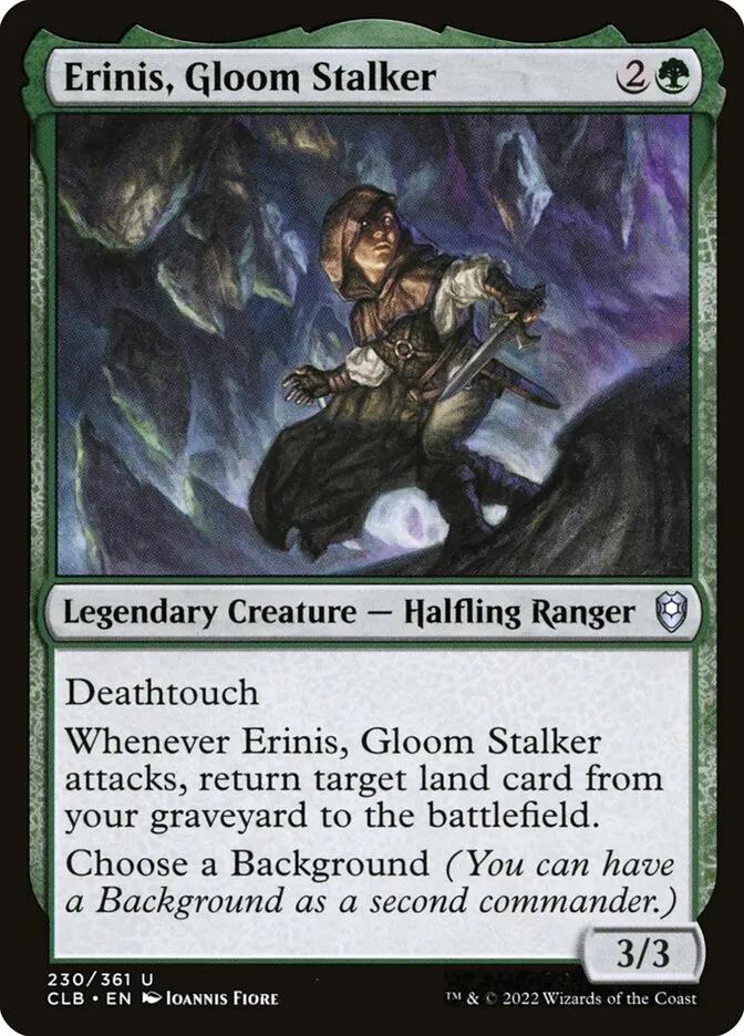 2022 Commander Legends: Battle for Baldur's Gate Erinis, Gloom Stalker #230 uncommon card image