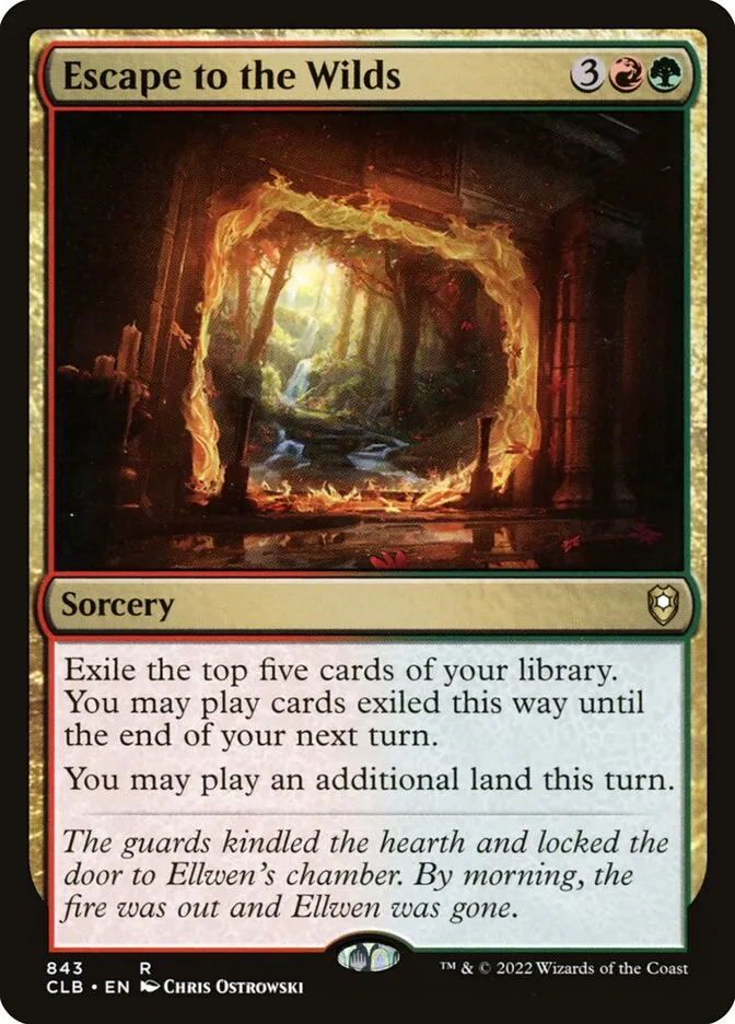 2022 Commander Legends: Battle for Baldur's Gate Escape to the Wilds #843 rare card image