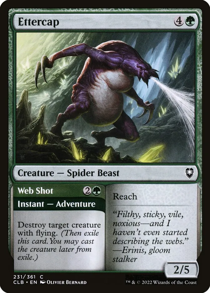 2022 Commander Legends: Battle for Baldur's Gate Ettercap // Web Shot #231 common card image