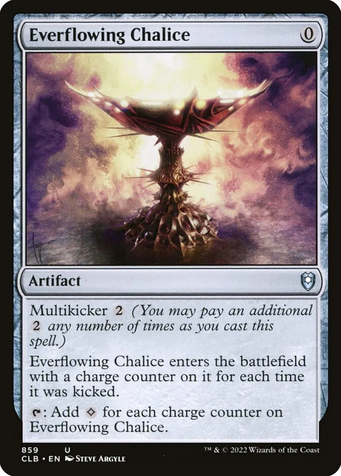 2022 Commander Legends: Battle for Baldur's Gate Everflowing Chalice #859 uncommon card image