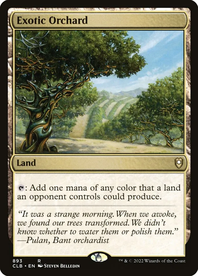 2022 Commander Legends: Battle for Baldur's Gate Exotic Orchard #893 rare card image