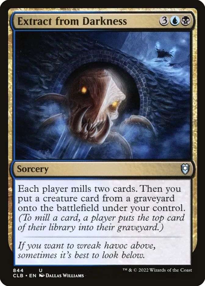 2022 Commander Legends: Battle for Baldur's Gate Extract from Darkness #844 uncommon card image