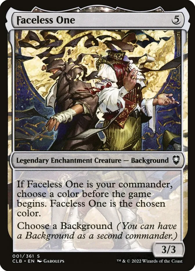 2022 Commander Legends: Battle for Baldur's Gate Faceless One special #1 special card image