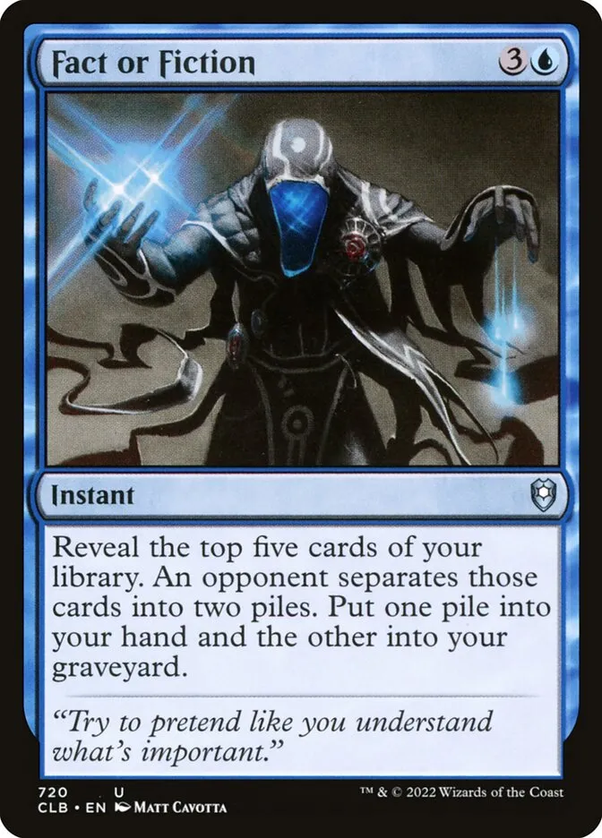 2022 Commander Legends: Battle for Baldur's Gate Fact or Fiction #720 uncommon card image