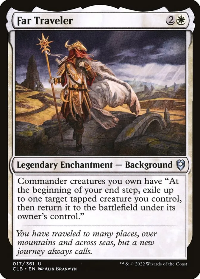2022 Commander Legends: Battle for Baldur's Gate Far Traveler uncommon #17 uncommon card image