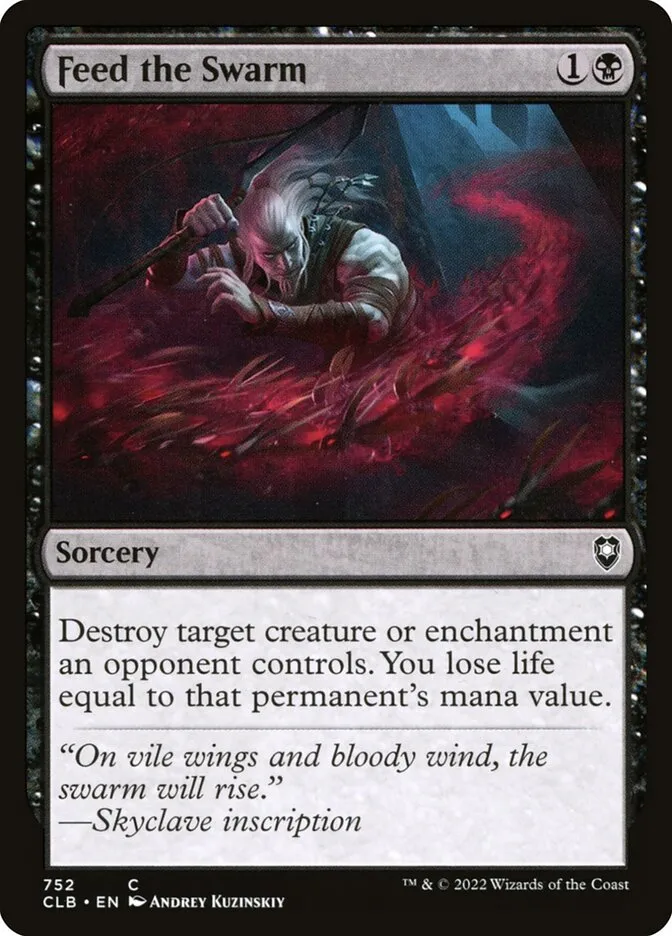 2022 Commander Legends: Battle for Baldur's Gate Feed the Swarm #752 common card image