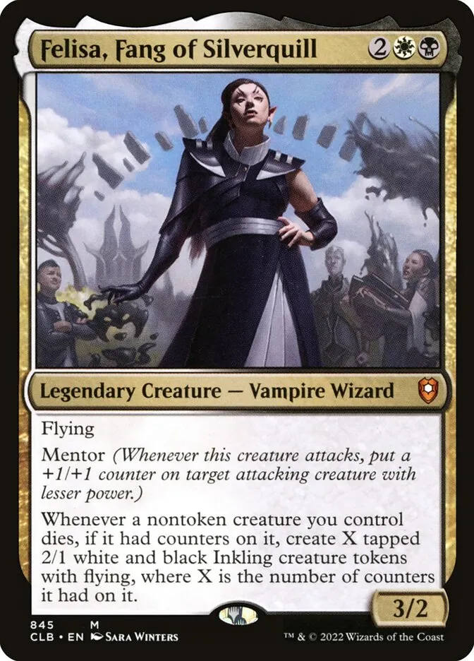 2022 Commander Legends: Battle for Baldur's Gate Felisa, Fang of Silverquill #845 mythic card image