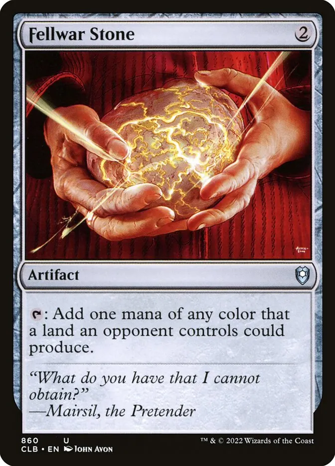 2022 Commander Legends: Battle for Baldur's Gate Fellwar Stone #860 uncommon card image