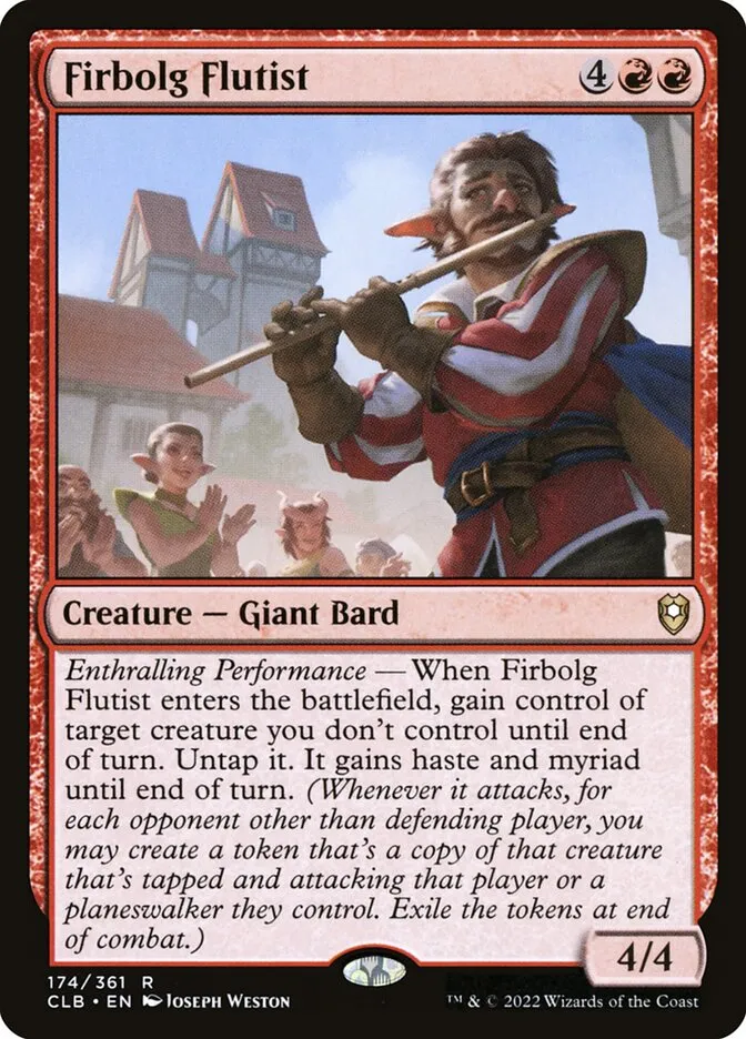 2022 Commander Legends: Battle for Baldur's Gate Firbolg Flutist #174 rare card image