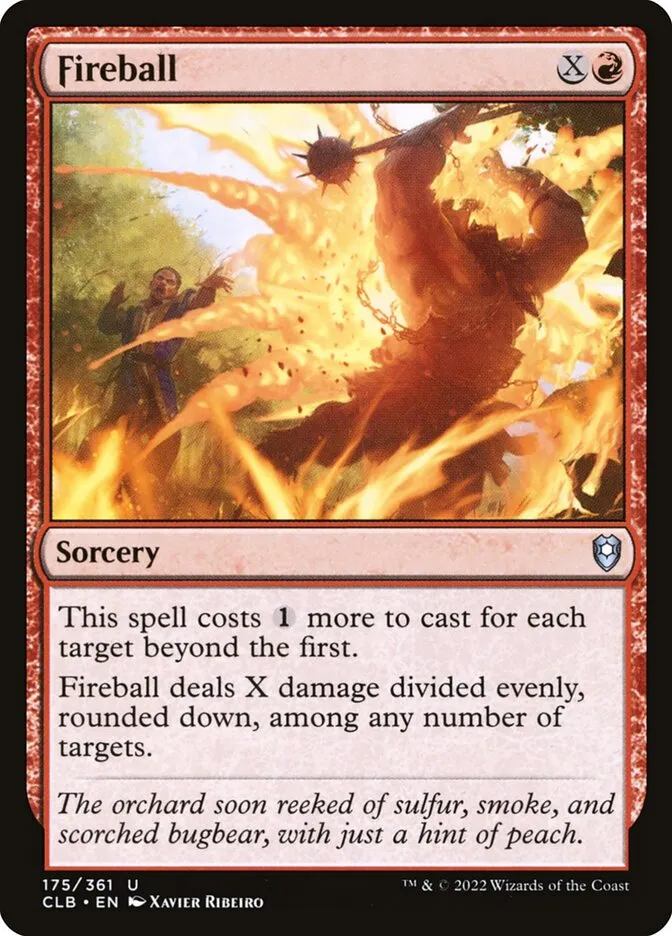 2022 Commander Legends: Battle for Baldur's Gate Fireball #175 uncommon card image