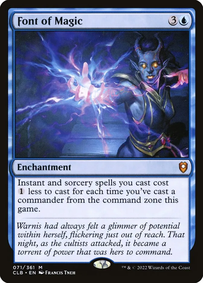 2022 Commander Legends: Battle for Baldur's Gate Font of Magic #71 mythic card image