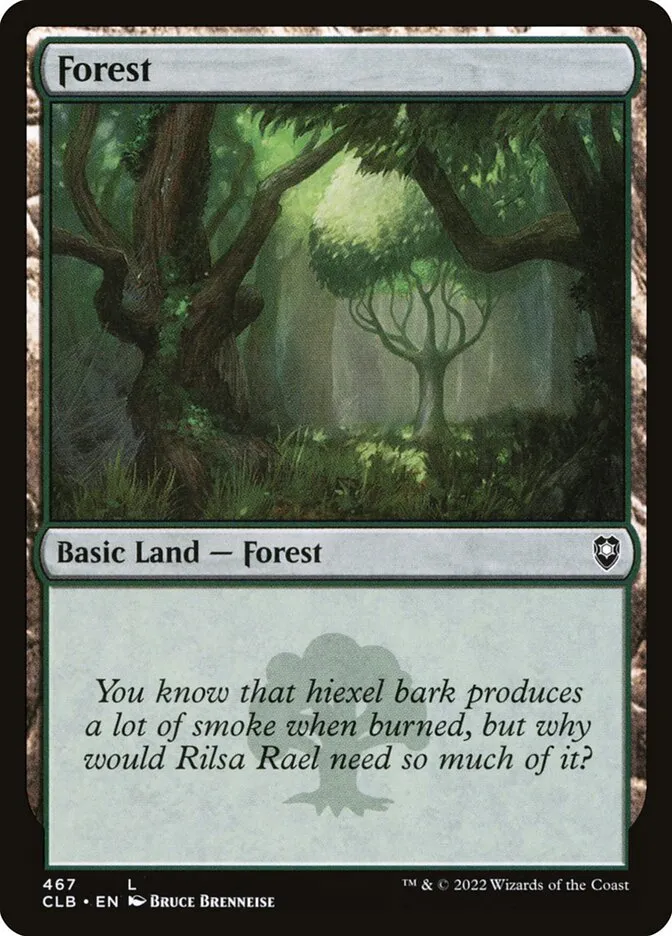 2022 Commander Legends: Battle for Baldur's Gate Forest common #467 common card image