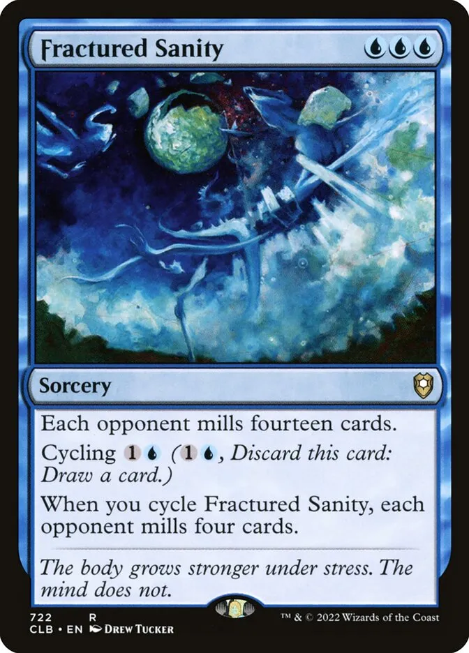 2022 Commander Legends: Battle for Baldur's Gate Fractured Sanity #722 rare card image