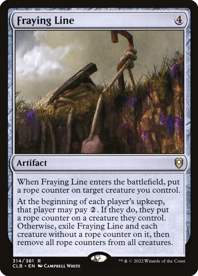 2022 Commander Legends: Battle for Baldur's Gate Fraying Line #314 rare card image