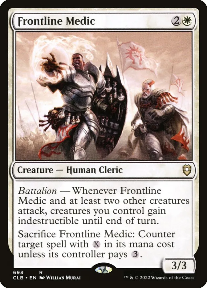 2022 Commander Legends: Battle for Baldur's Gate Frontline Medic #693 rare card image