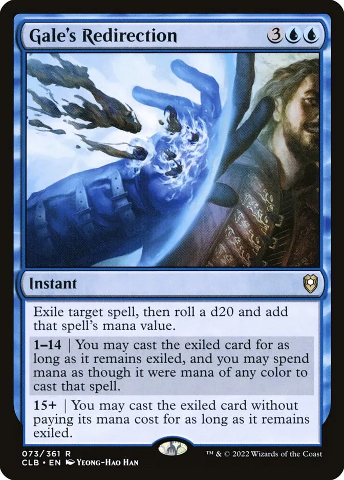 2022 Commander Legends: Battle for Baldur's Gate Gale's Redirection #73 rare card image