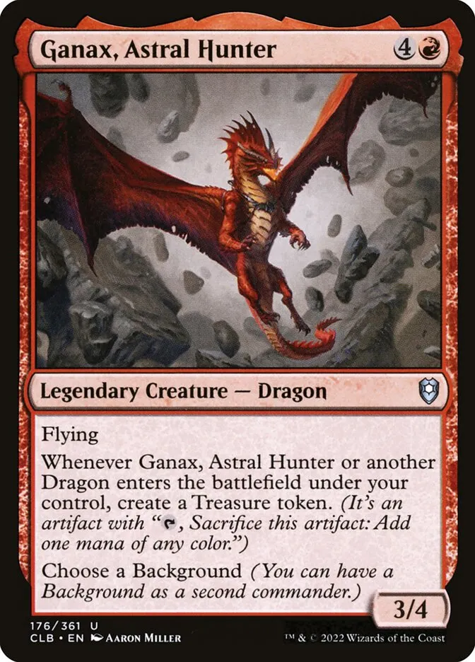 2022 Commander Legends: Battle for Baldur's Gate Ganax, Astral Hunter #176 uncommon card image