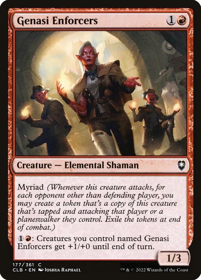 2022 Commander Legends: Battle for Baldur's Gate Genasi Enforcers #177 common card image