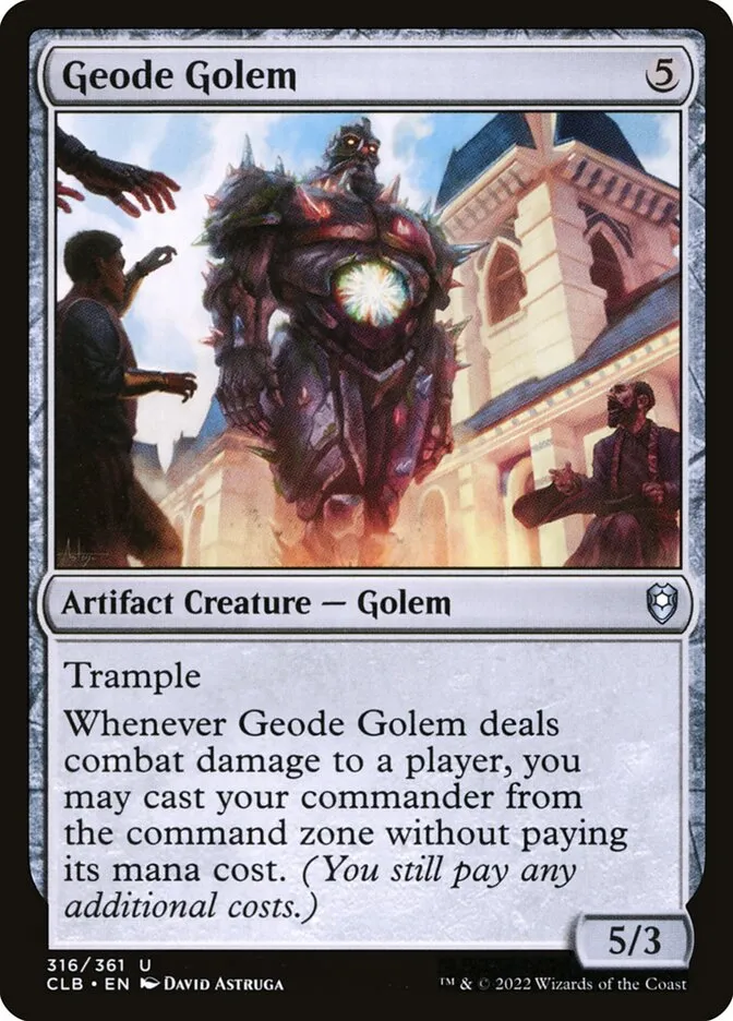2022 Commander Legends: Battle for Baldur's Gate Geode Golem #316 uncommon card image