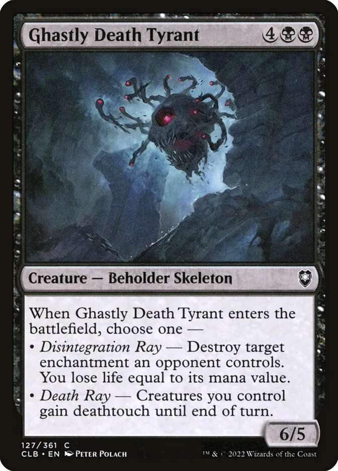 2022 Commander Legends: Battle for Baldur's Gate Ghastly Death Tyrant #127 common card image
