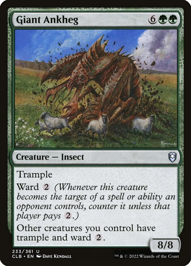 2022 Commander Legends: Battle for Baldur's Gate Giant Ankheg #233 uncommon card image