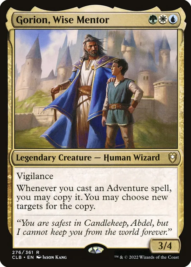 2022 Commander Legends: Battle for Baldur's Gate Gorion, Wise Mentor #276 rare card image