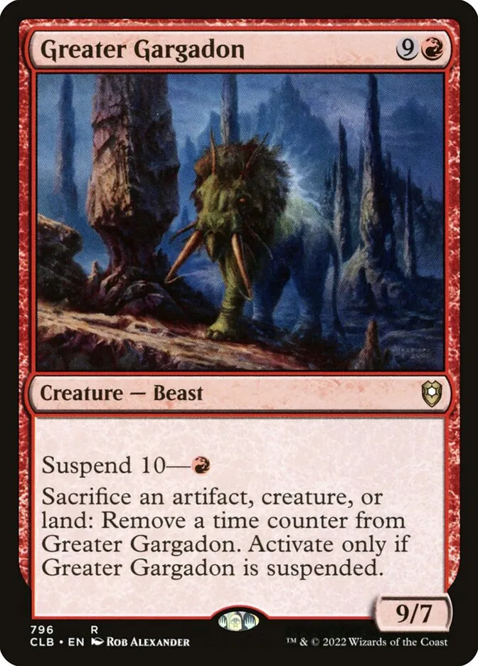 2022 Commander Legends: Battle for Baldur's Gate Greater Gargadon #796 rare card image