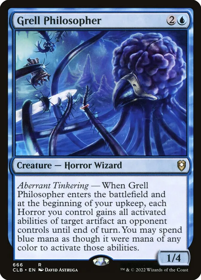 2022 Commander Legends: Battle for Baldur's Gate Grell Philosopher #666 rare card image