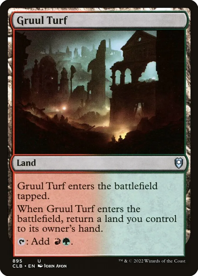 2022 Commander Legends: Battle for Baldur's Gate Gruul Turf #895 uncommon card image