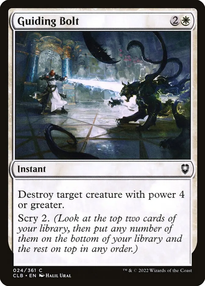 2022 Commander Legends: Battle for Baldur's Gate Guiding Bolt common #24 common card image