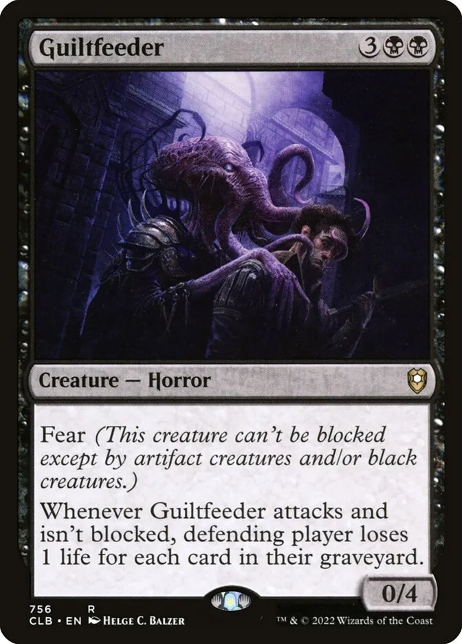 2022 Commander Legends: Battle for Baldur's Gate Guiltfeeder #756 rare card image