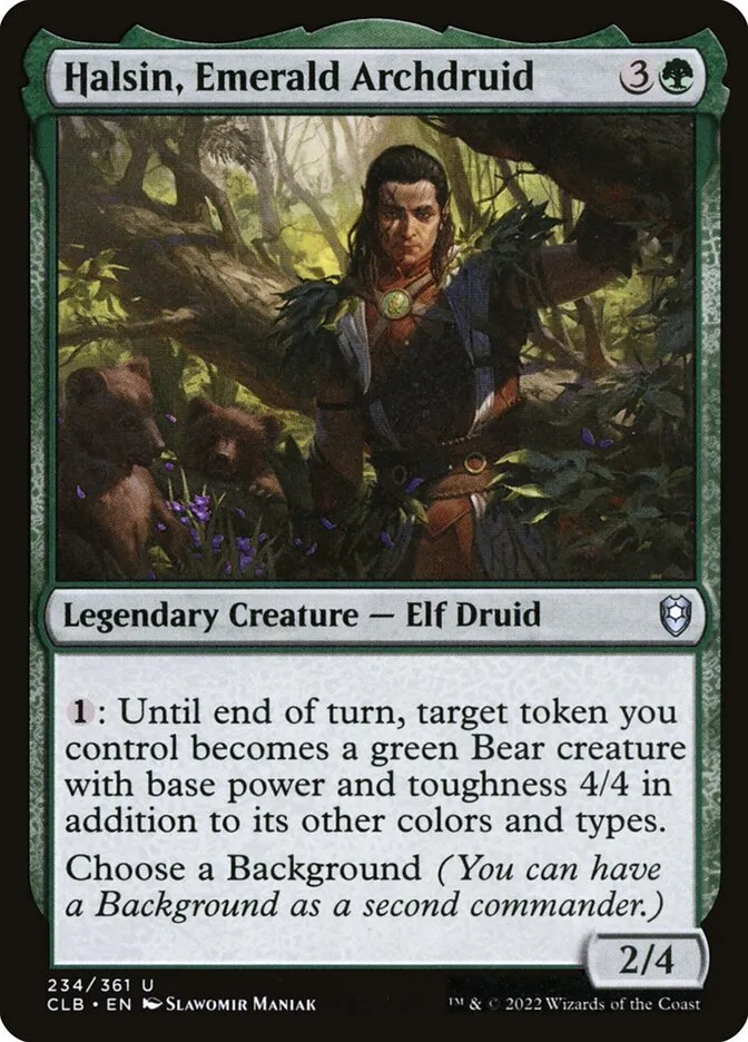 2022 Commander Legends: Battle for Baldur's Gate Halsin, Emerald Archdruid #234 uncommon card image
