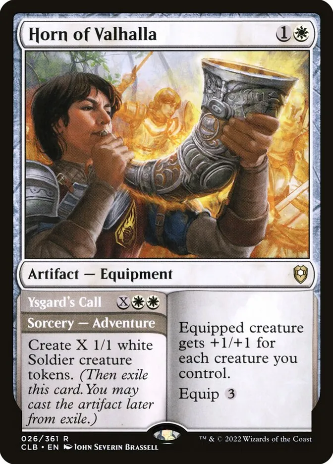 2022 Commander Legends: Battle for Baldur's Gate Horn of Valhalla // Ysgard's Call rare #26 rare card image