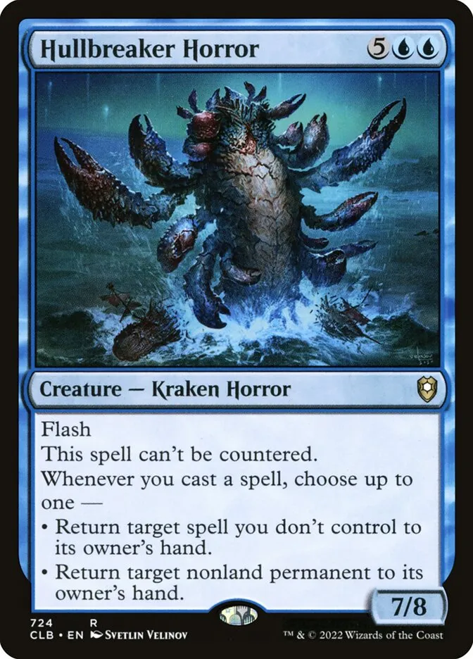 2022 Commander Legends: Battle for Baldur's Gate Hullbreaker Horror #724 rare card image