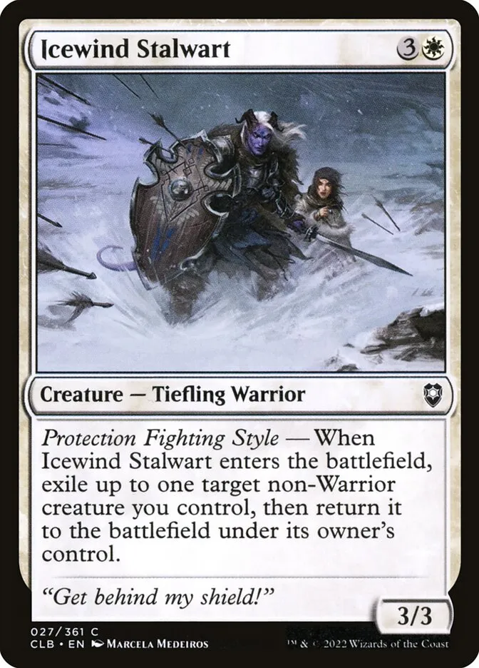 2022 Commander Legends: Battle for Baldur's Gate Icewind Stalwart common #27 common card image