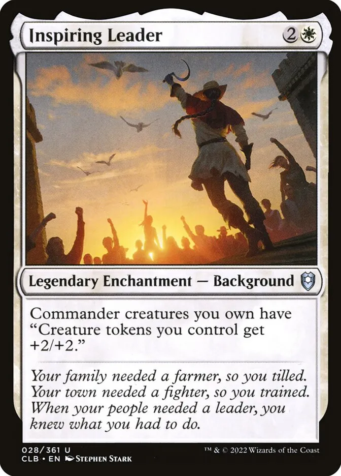 2022 Commander Legends: Battle for Baldur's Gate Inspiring Leader uncommon #28 uncommon card image