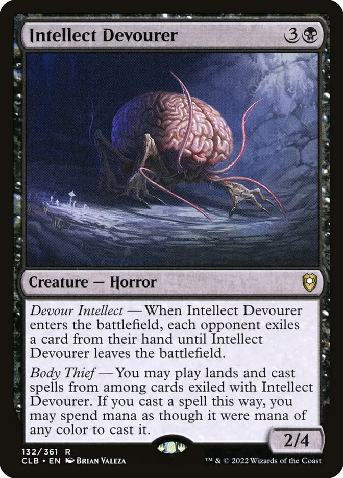 2022 Commander Legends: Battle for Baldur's Gate Intellect Devourer rare #132 rare card image