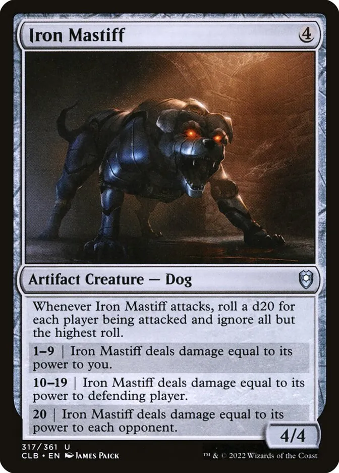 2022 Commander Legends: Battle for Baldur's Gate Iron Mastiff #317 uncommon card image