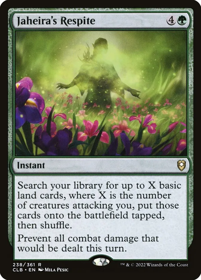 2022 Commander Legends: Battle for Baldur's Gate Jaheira's Respite #238 rare card image