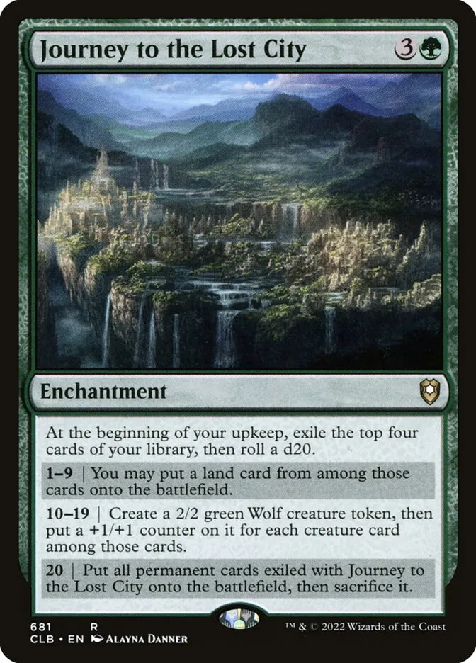 2022 Commander Legends: Battle for Baldur's Gate Journey to the Lost City #681 rare card image