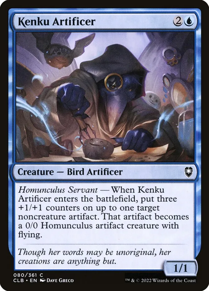 2022 Commander Legends: Battle for Baldur's Gate Kenku Artificer #80 common card image